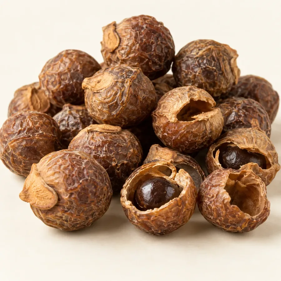 Illustrative dried soapnut fruit