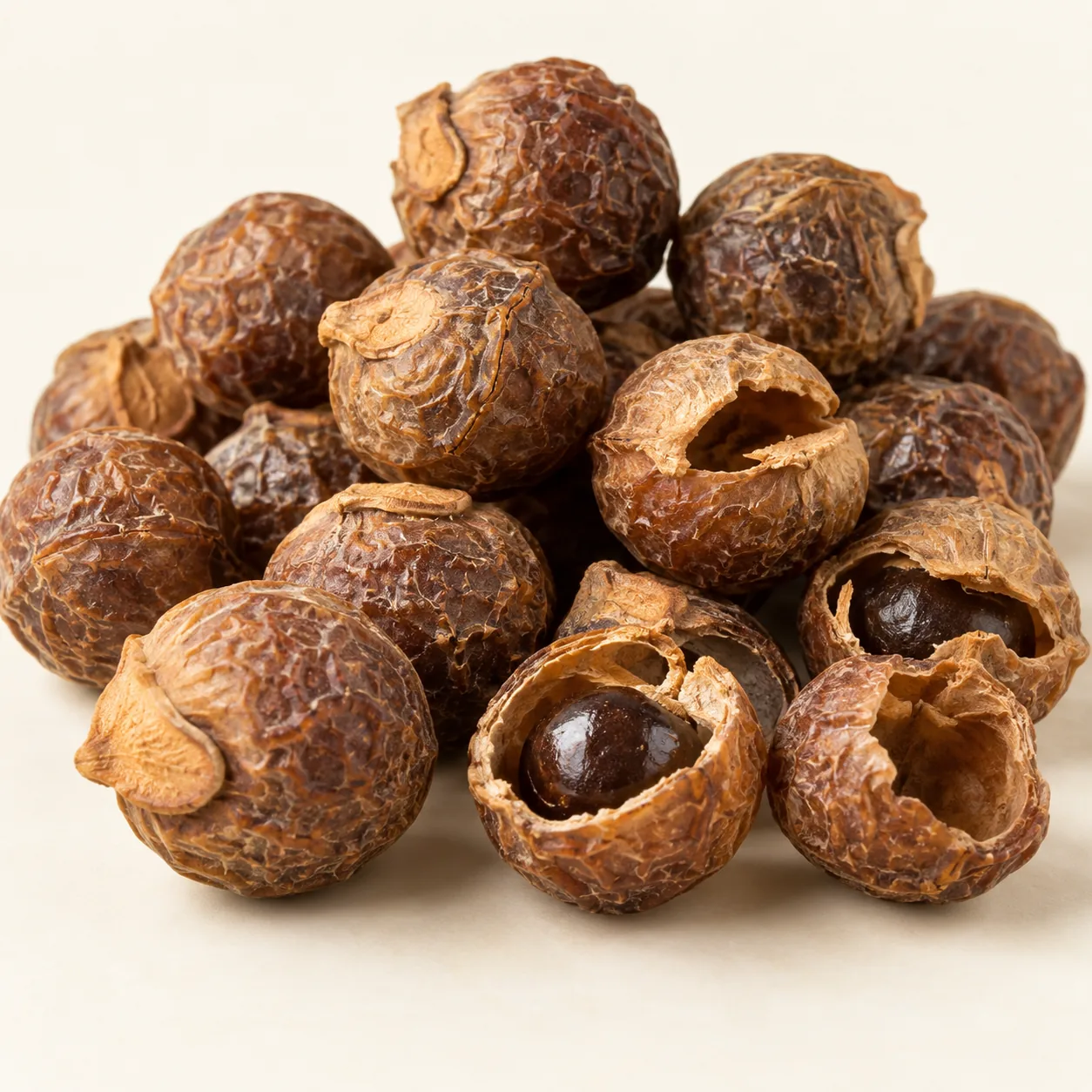 Illustrative whole dried Reetha soapnut fruit